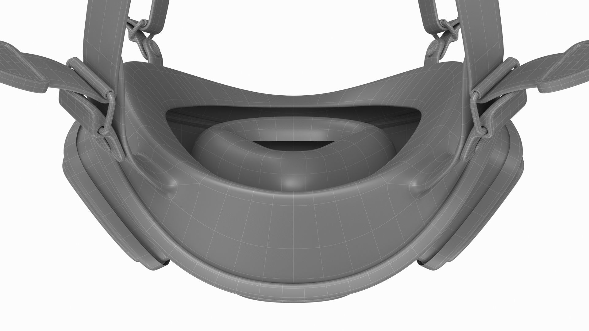 full face mask Low-poly 3D model_10