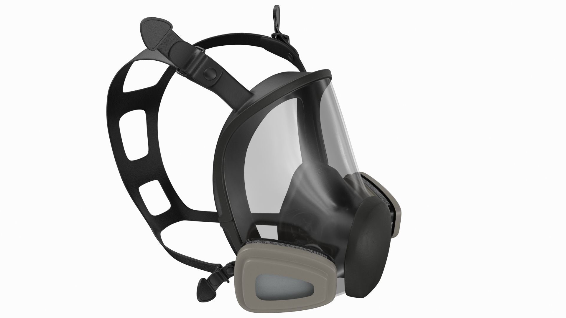 full face mask Low-poly 3D model_2