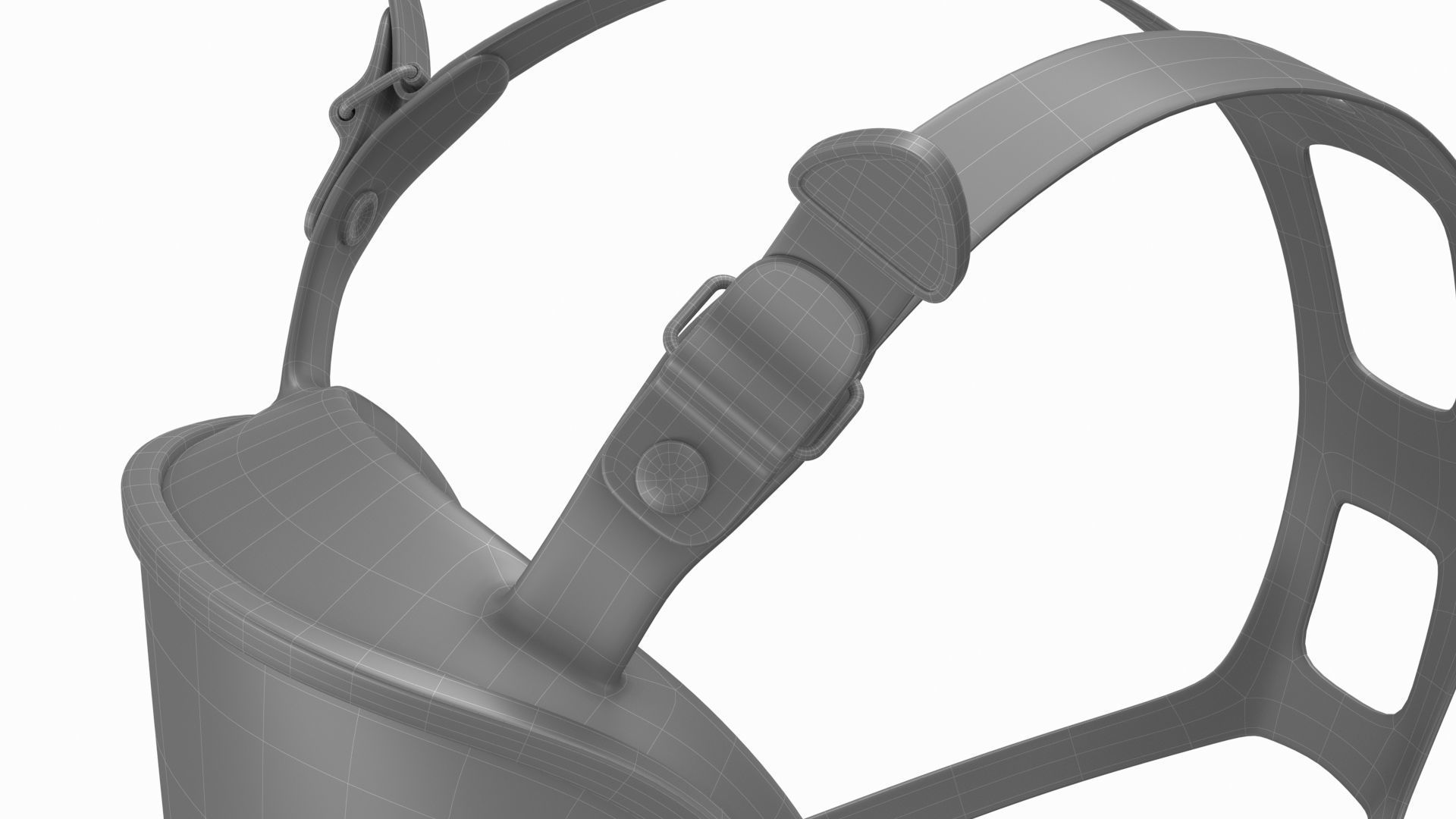 full face mask Low-poly 3D model_11