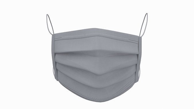 medical mask Low-poly 3D model