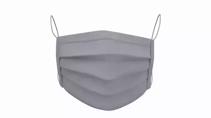 medical mask Low-poly 3D model