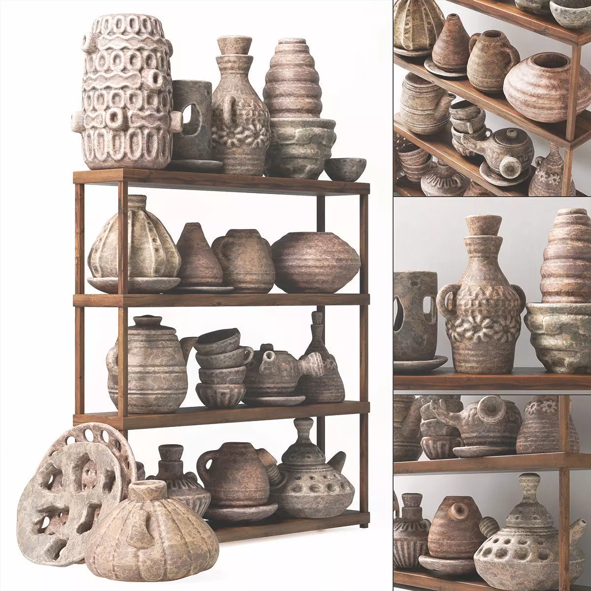Dishes clay rack n6 3D model