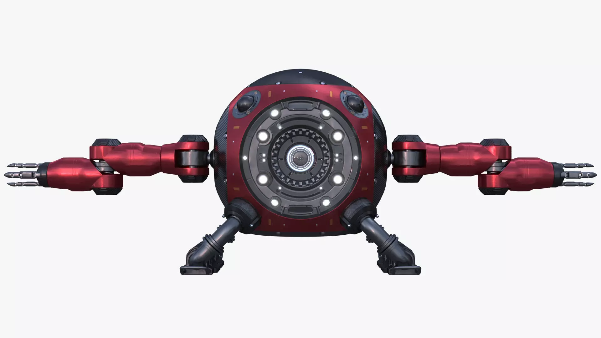 drone robot Low-poly 3D model_0