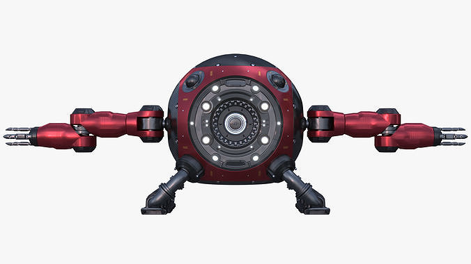 drone robot Low-poly 3D model