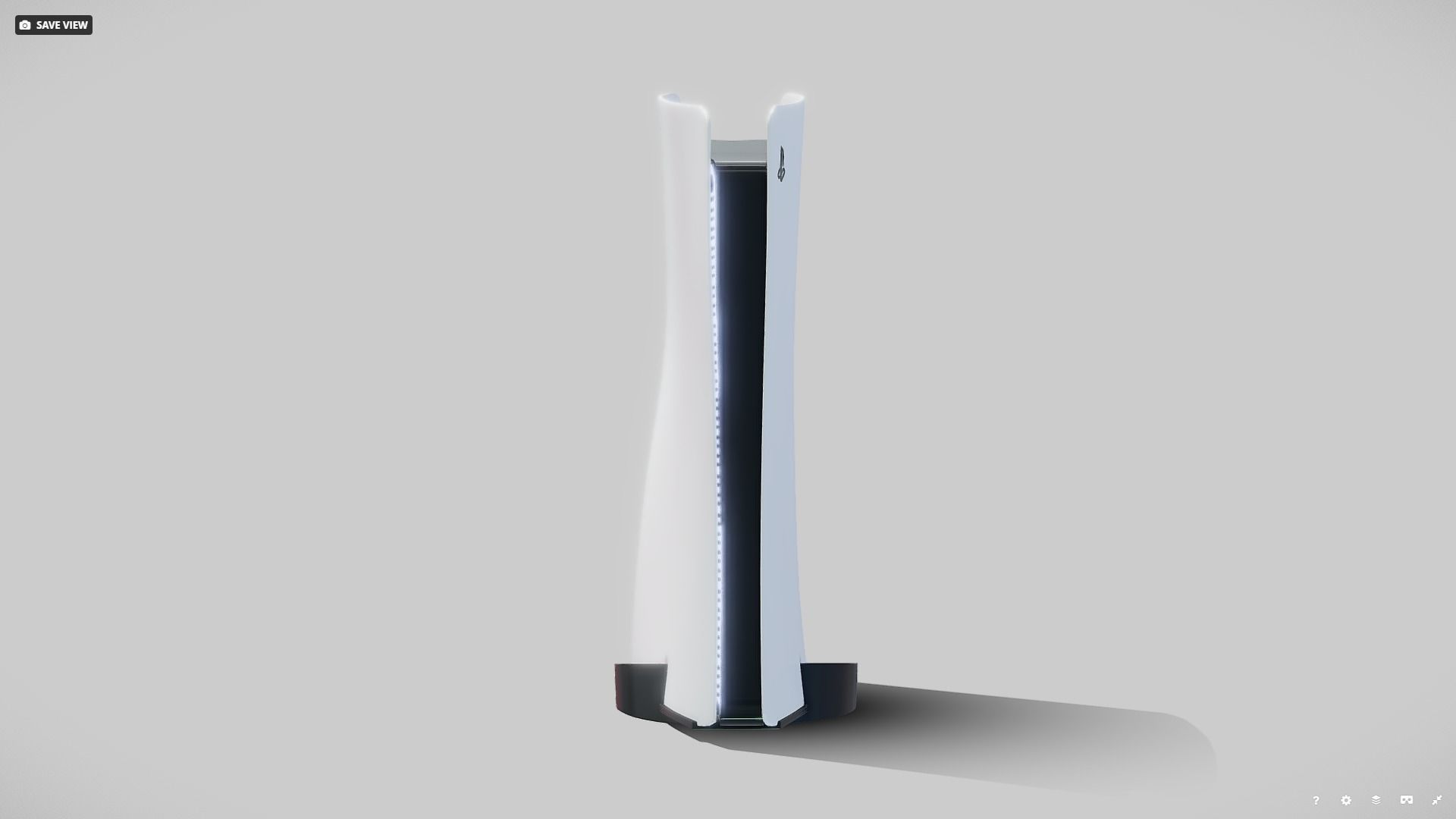 PlayStation 5 gaming console Low-poly 3D model_5