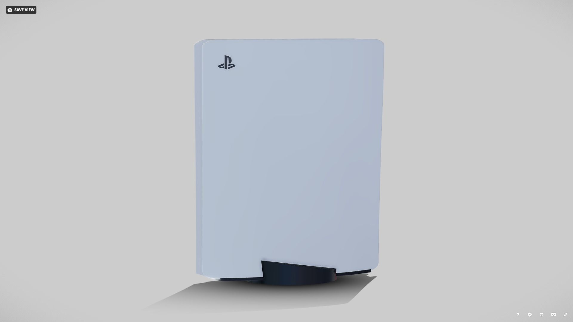 PlayStation 5 gaming console Low-poly 3D model_4