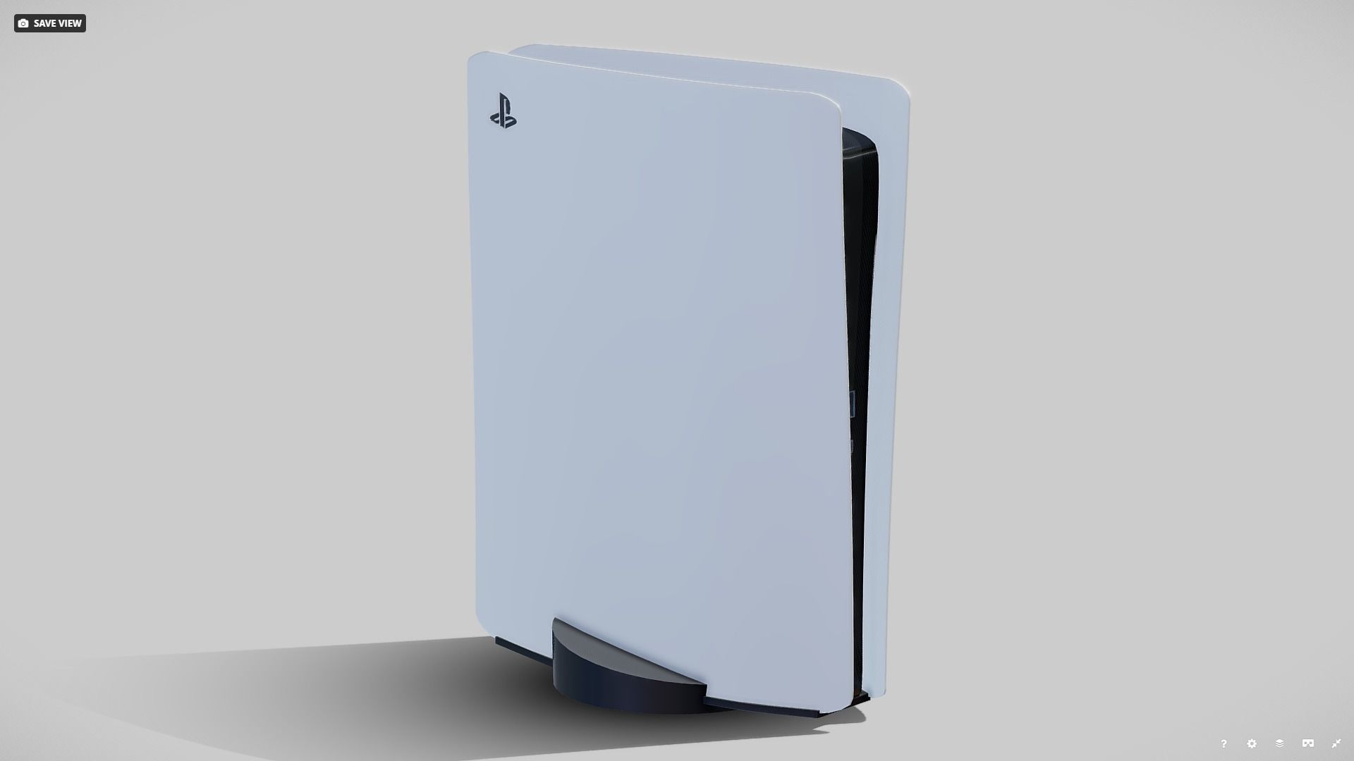 PlayStation 5 gaming console Low-poly 3D model_3