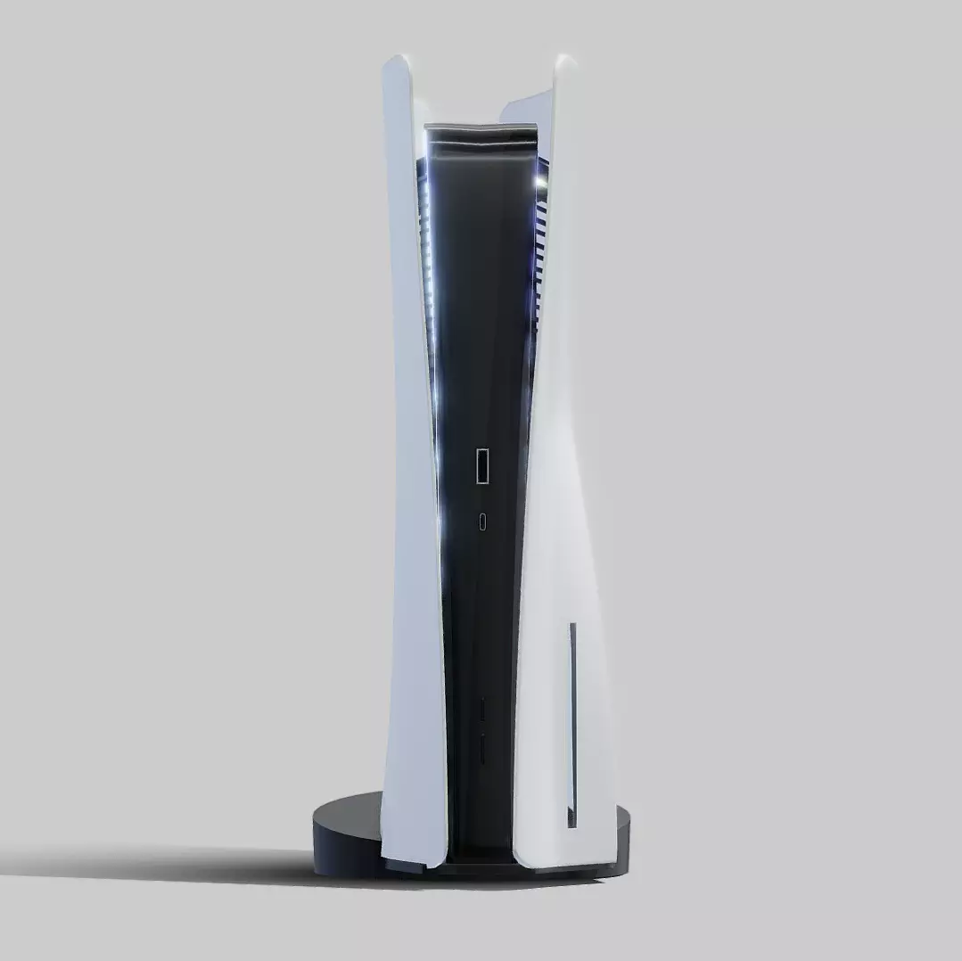 PlayStation 5 gaming console Low-poly 3D model_0