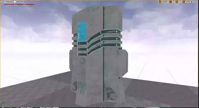 Sci-fi Computer station model