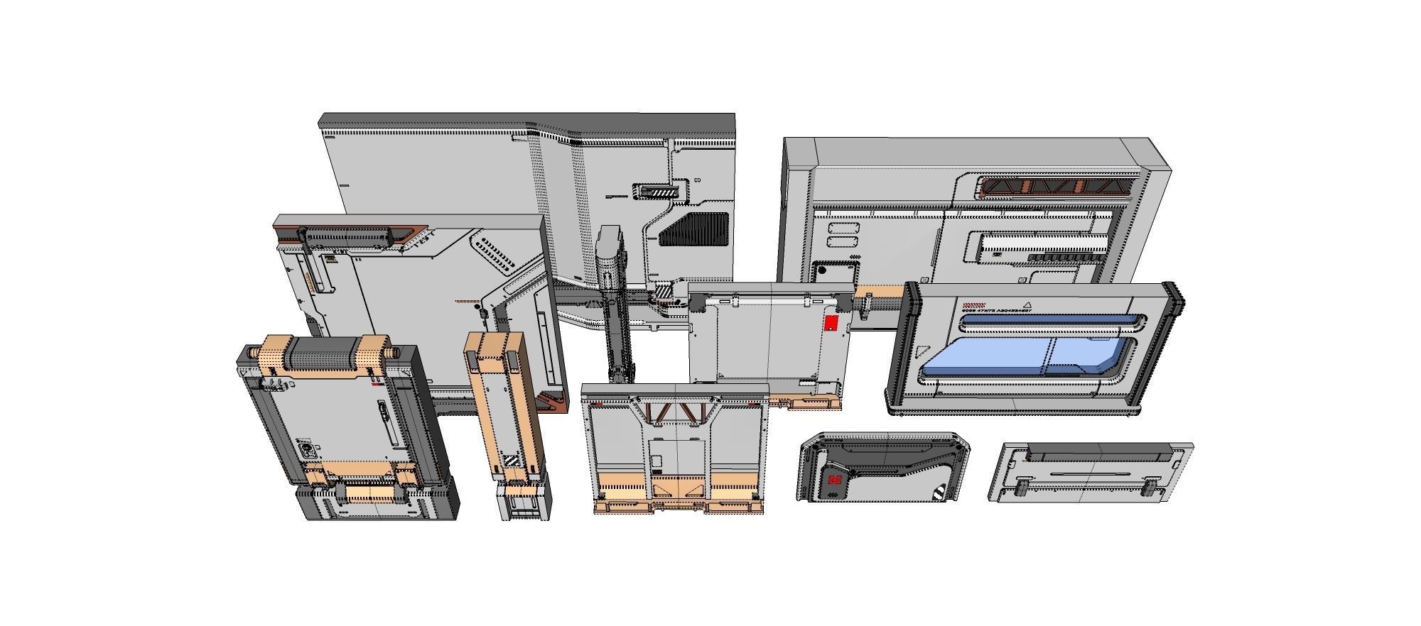 sci-fi Architecture kitbash 19 3D model_13