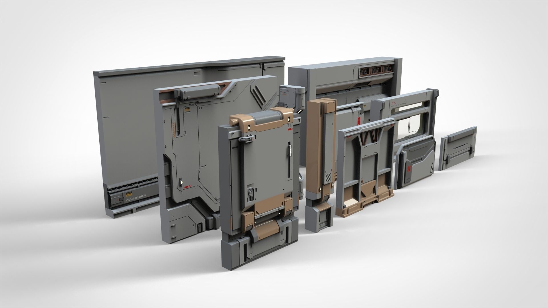 sci-fi Architecture kitbash 19 3D model_3