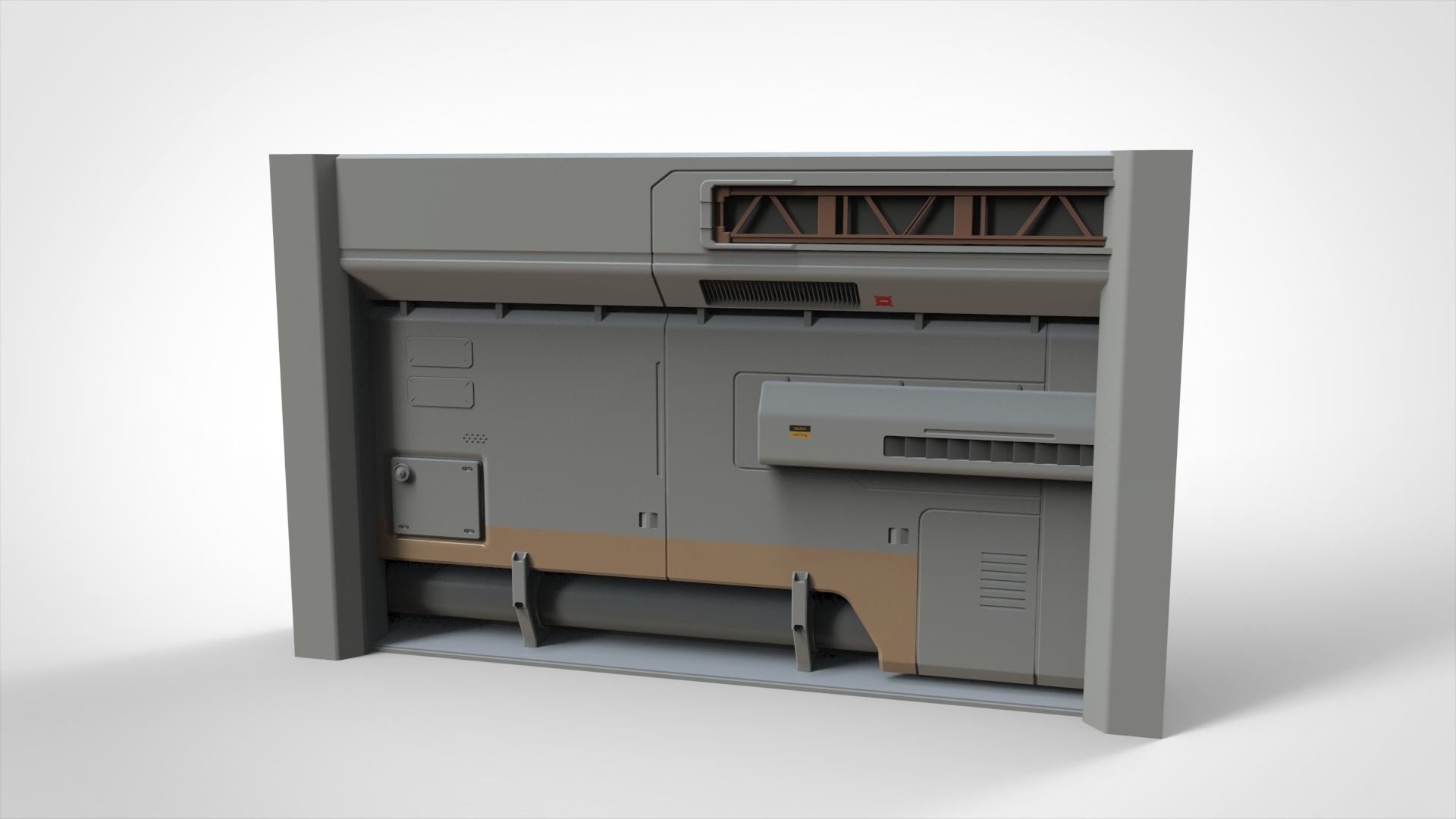 sci-fi Architecture kitbash 19 3D model_11