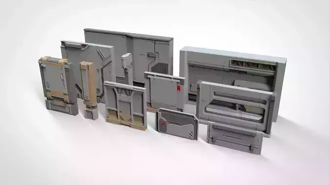 sci-fi Architecture kitbash 19 3D model