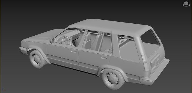 Toyota Tercel 4wd 1986  Body For Print 3D print model 3