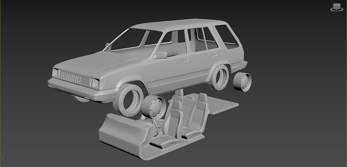 Toyota Tercel 4wd 1986  Body For Print 3D print model 6