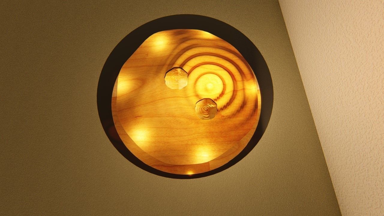 Round Table water drop shape version 2 3D model_1