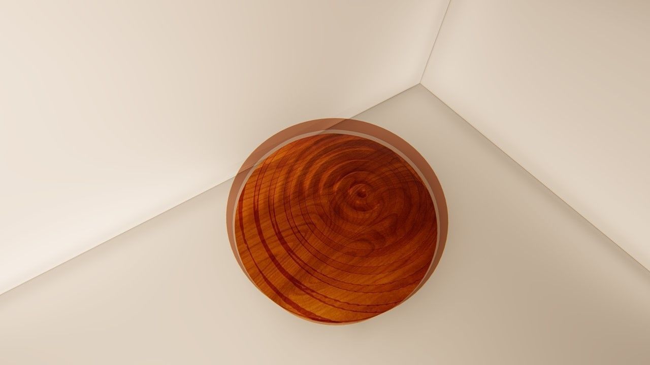 Round Table water drop shape version 2 3D model_8