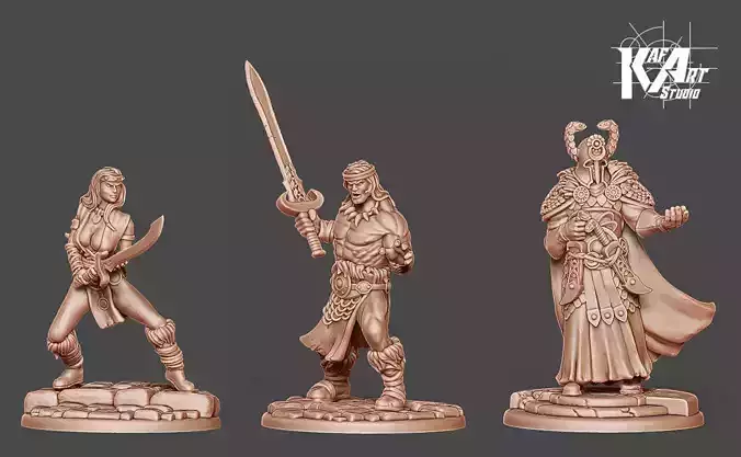 Hyborian bundle - 35mm scale 3D print model