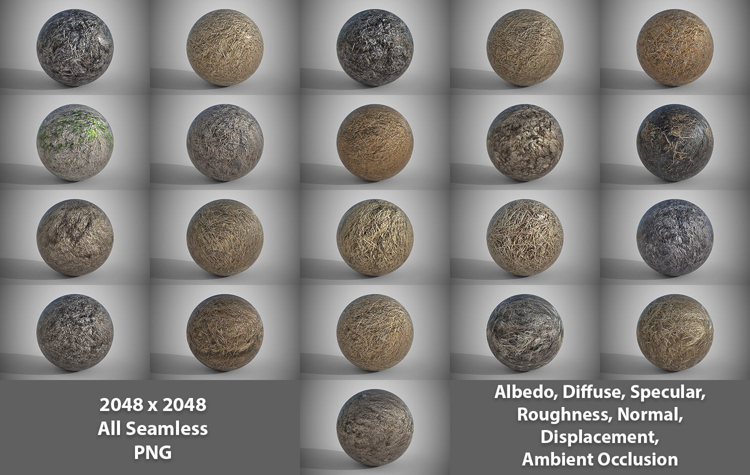 Pack of 21 Village Hay and Straw PBR Volume 1 Texture_0