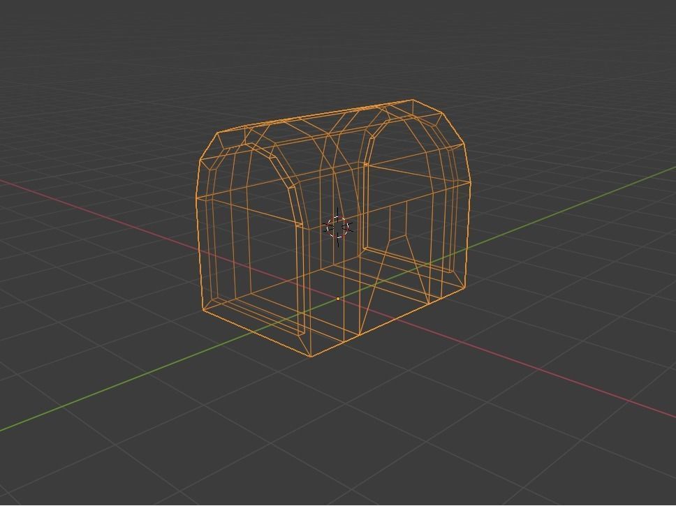 Low poly wooden chest Free low-poly 3D model_1