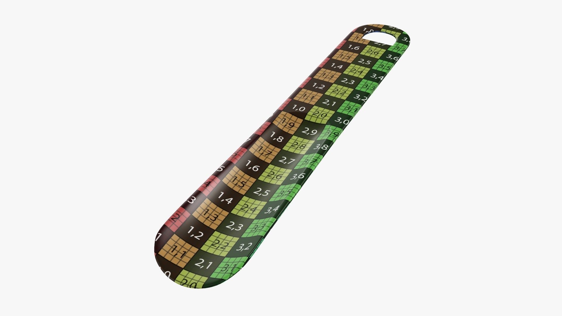 Shoehorn small plastic type 3 red 3D model_10