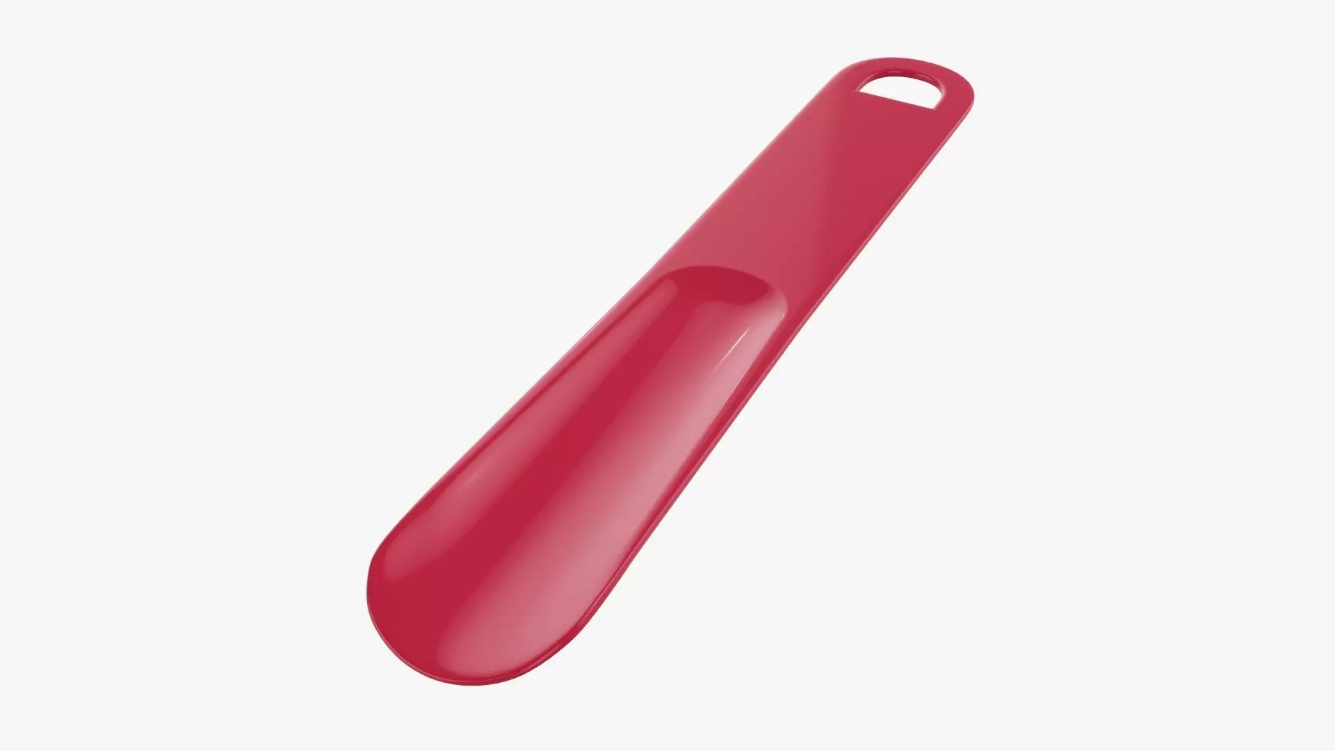 Shoehorn small plastic type 3 red 3D model_0