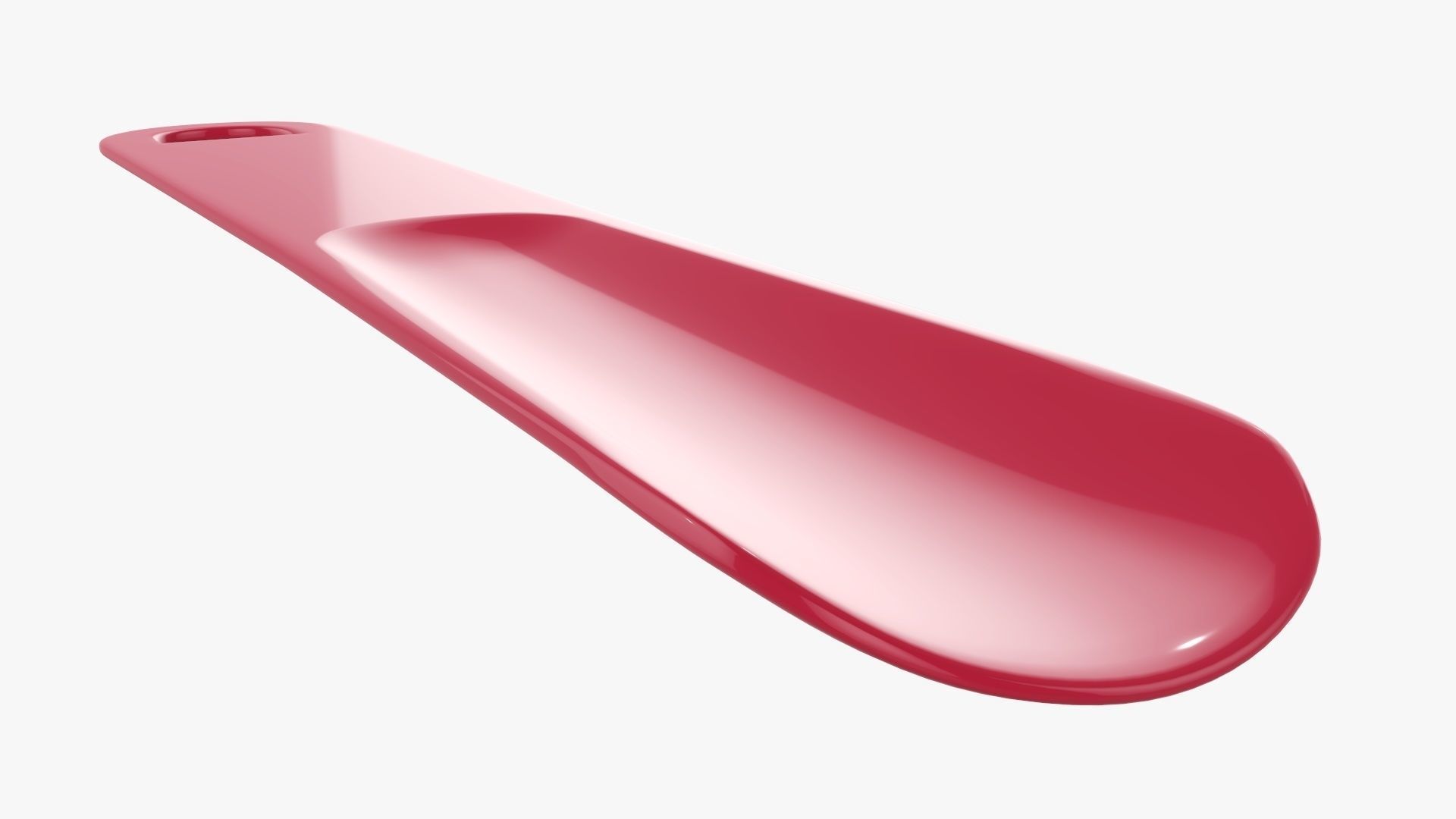 Shoehorn small plastic type 3 red 3D model_4