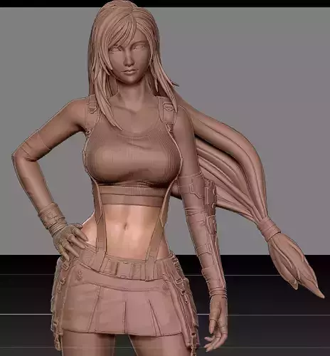 Tifa Lockhart Final Fantasy VII REMAKE HIDEF KEYED 3D print model