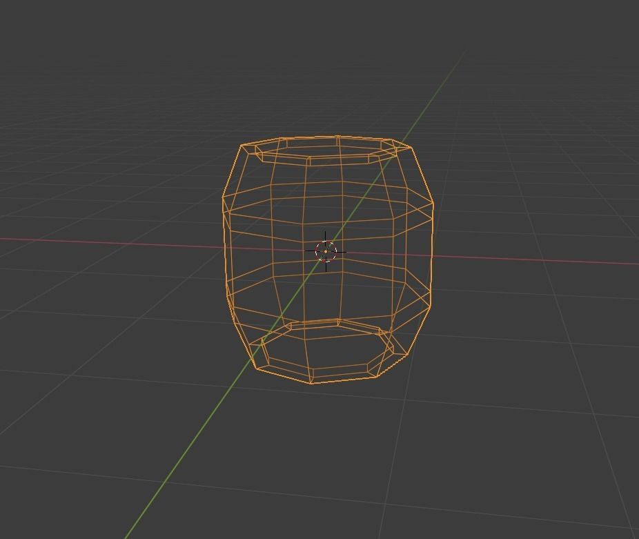 Low poly wooden barrel Free low-poly 3D model_1