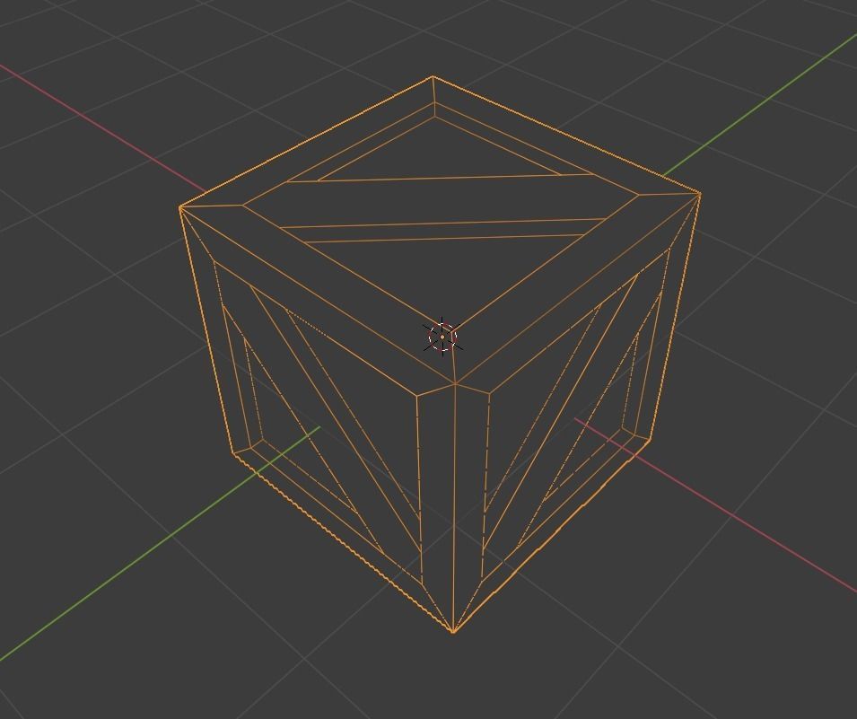 Low poly wooden box Free low-poly 3D model_1