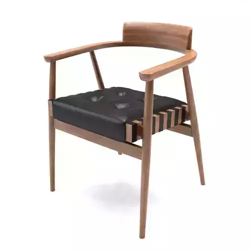 Chair with armrests 3D model