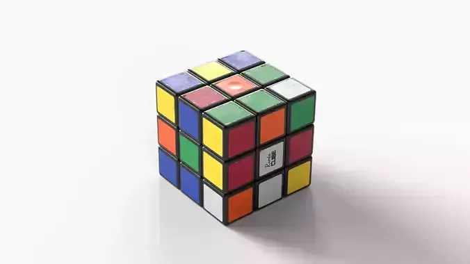 Low-poly PBR Rubiks Cube