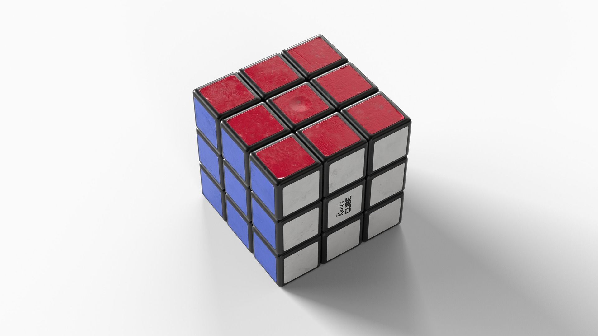 Low-poly PBR Rubiks Cube Low-poly 3D model_1