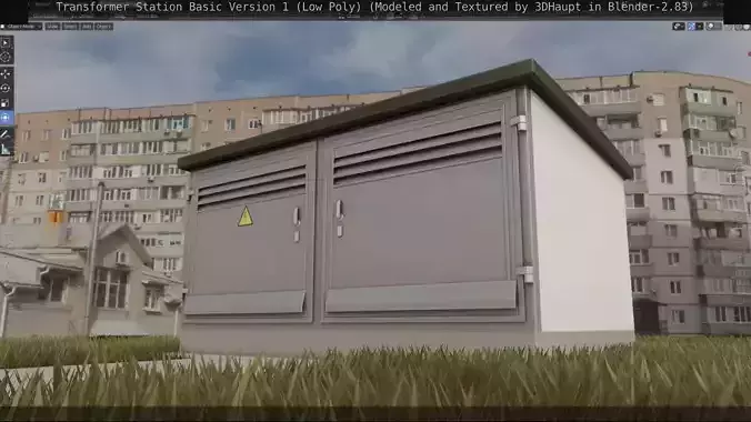 Transformer Station Basic Low-Poly Version 1 Low-poly 3D model