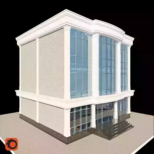 Building modern office Free 3D model
