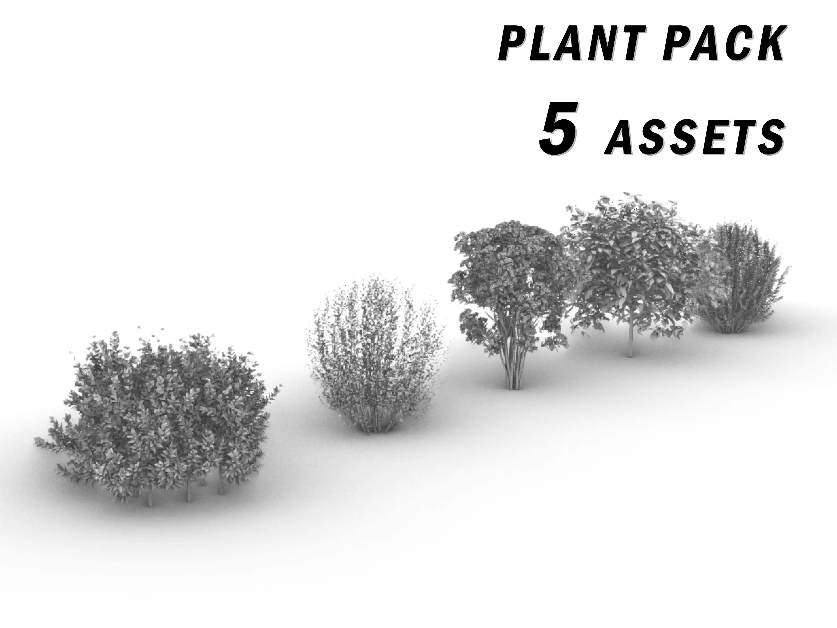 TREE PACK Low-poly 3D model_0