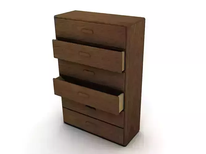 Furniture 6 Drawer Wood Dresser