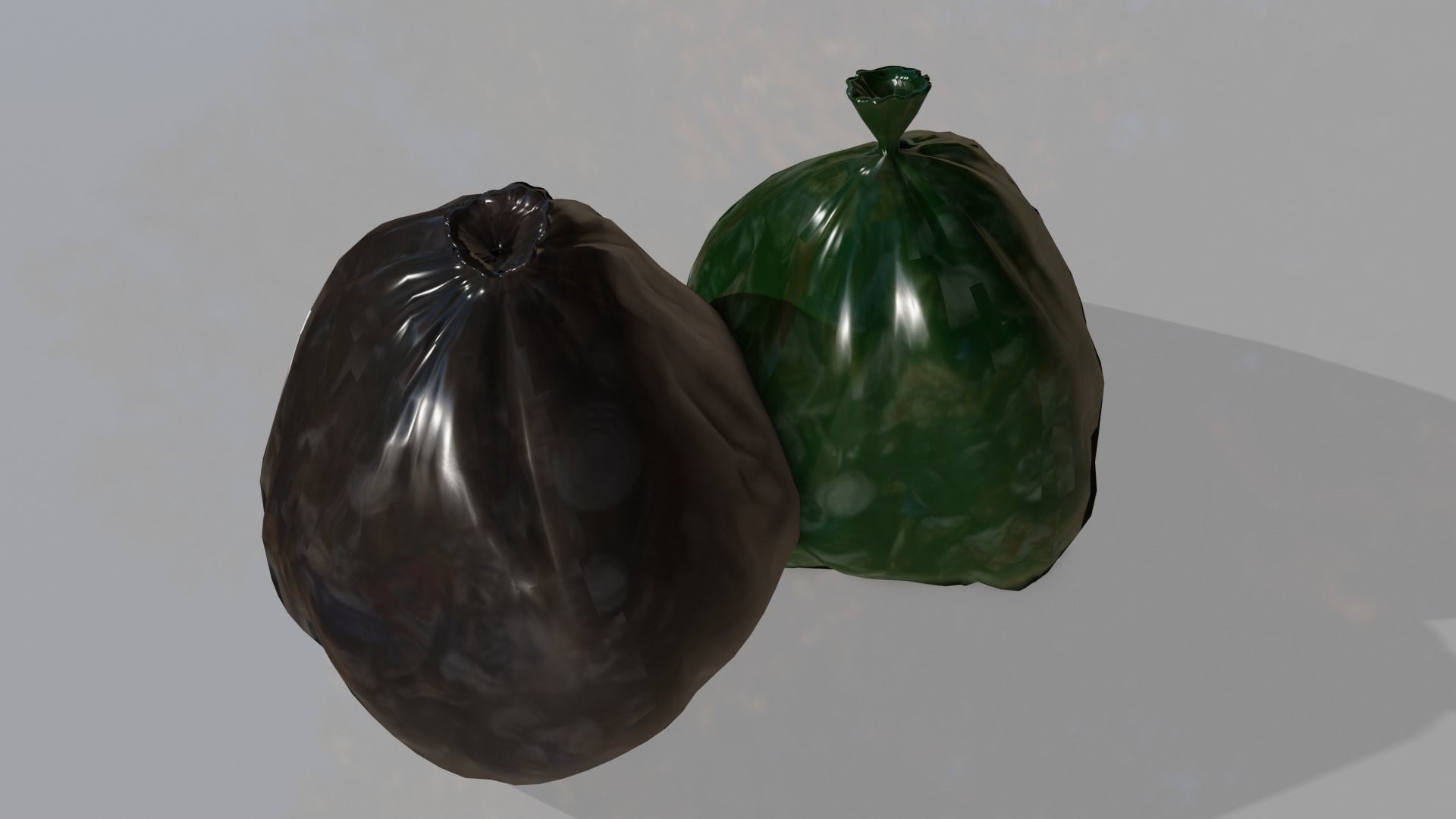 Trash Bags  Low-poly 3D model_4