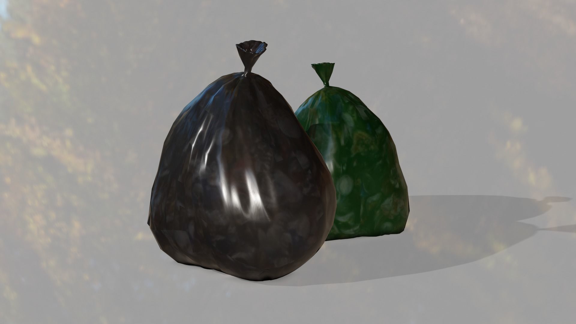 Trash Bags  Low-poly 3D model_3
