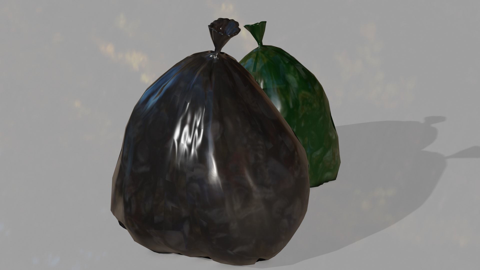 Trash Bags  Low-poly 3D model_1
