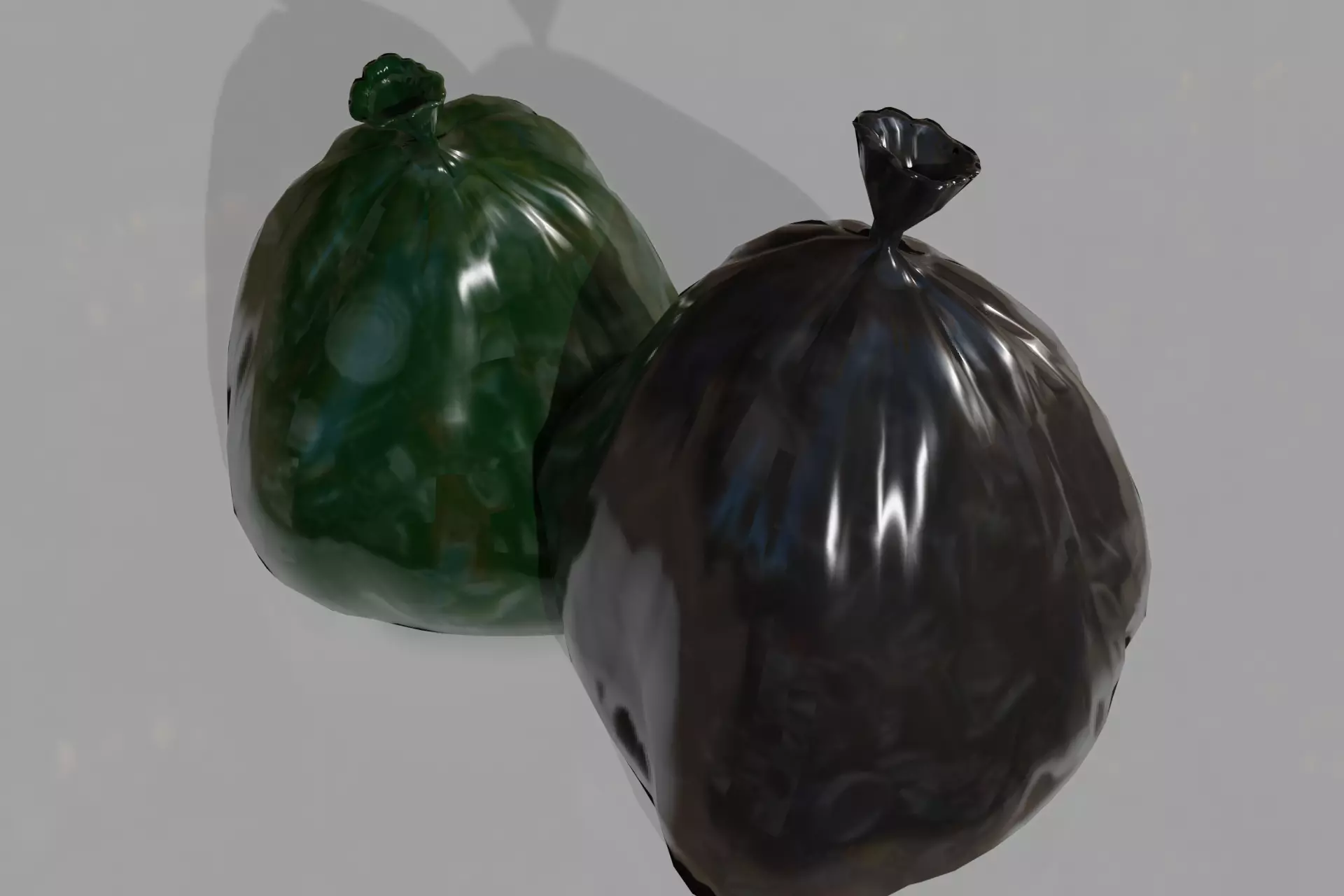 Trash Bags  Low-poly 3D model_0