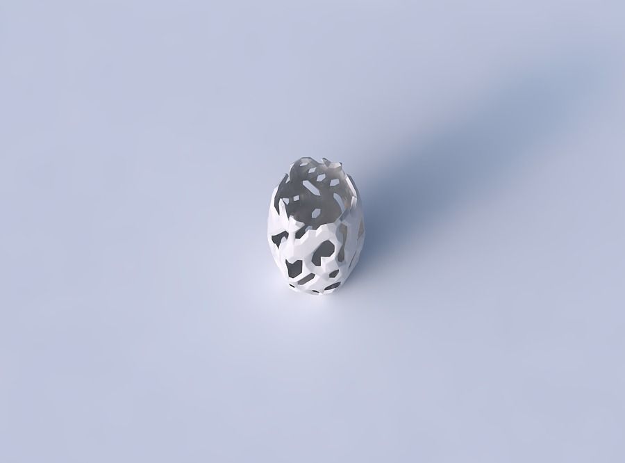 Vase hexagon with faceted cuts 3D print model_2