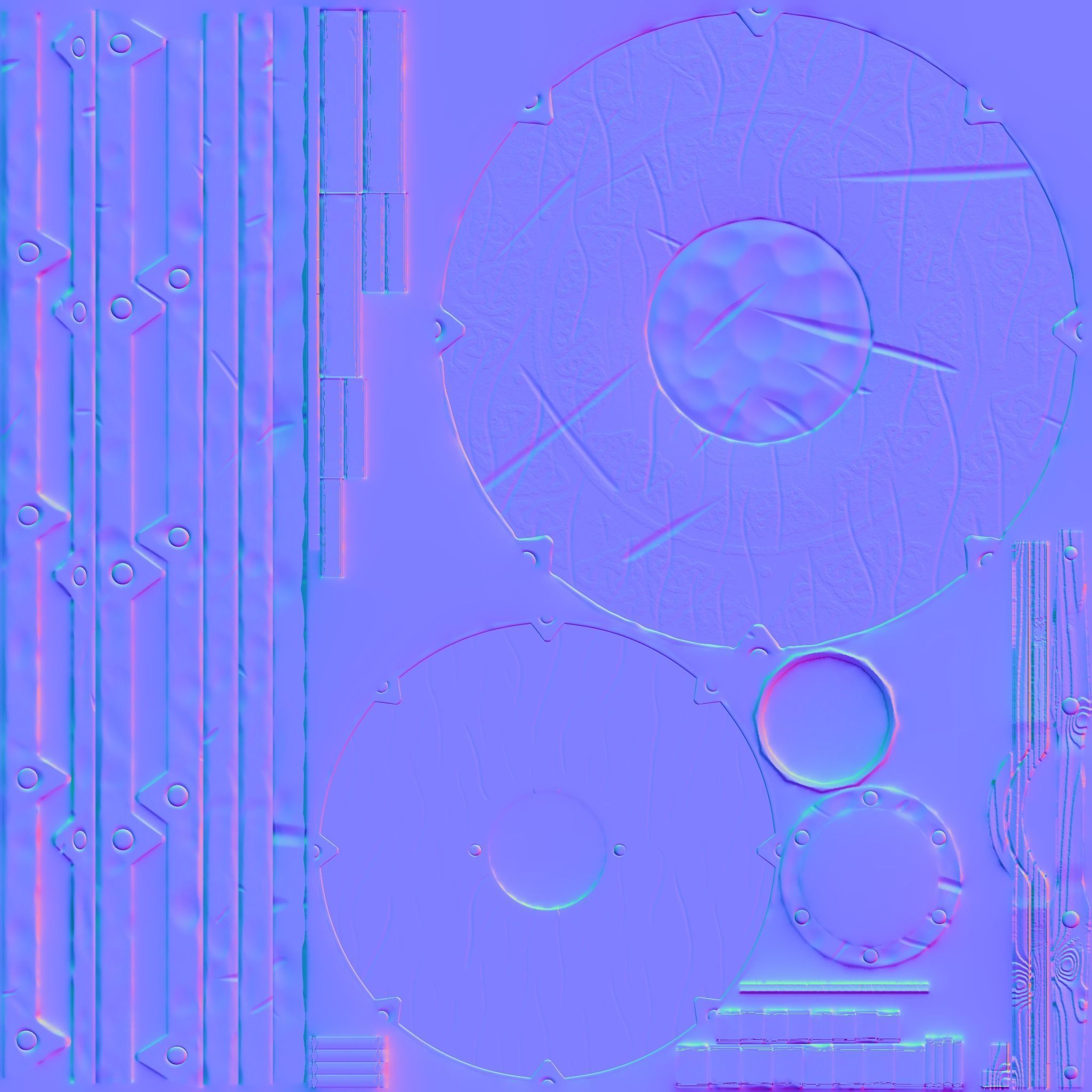 Viking Shield Low-poly 3D model_13