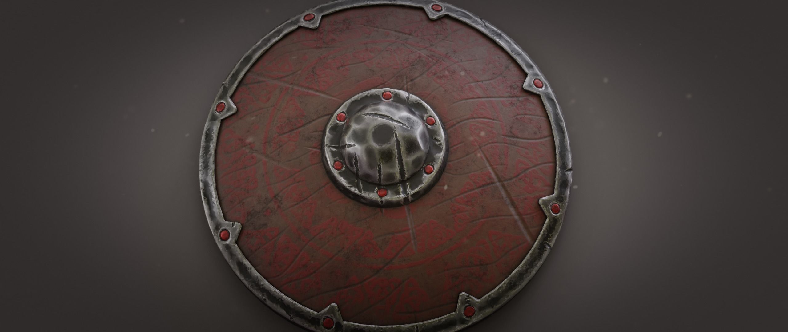 Viking Shield Low-poly 3D model_6