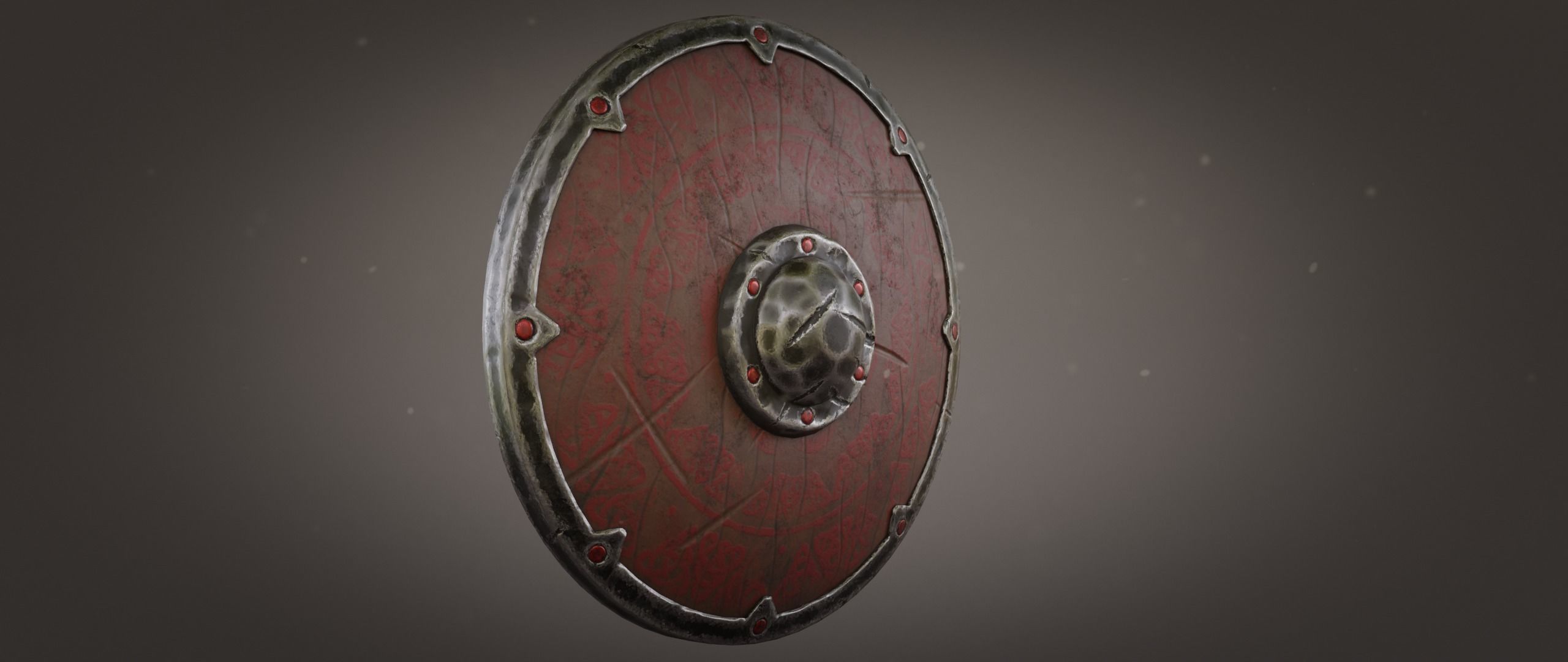 Viking Shield Low-poly 3D model_1