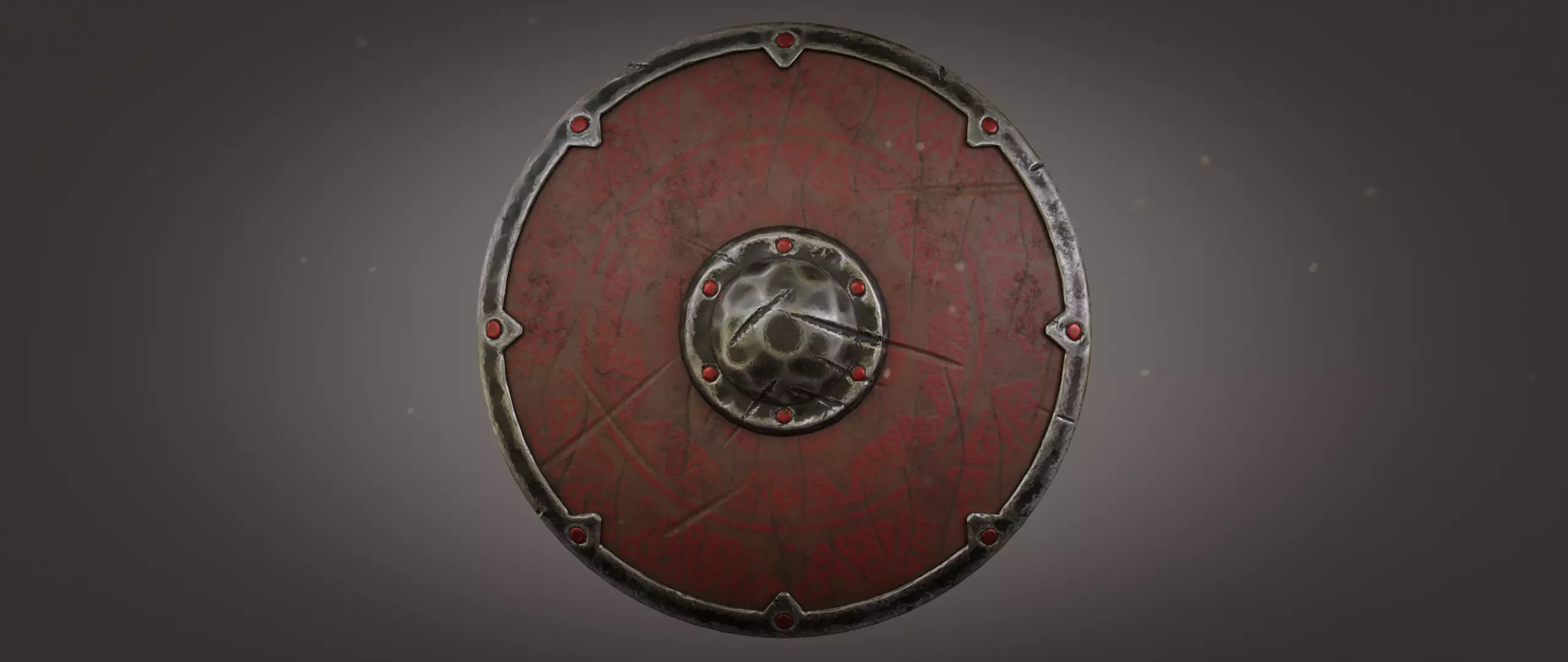 Viking Shield Low-poly 3D model_0