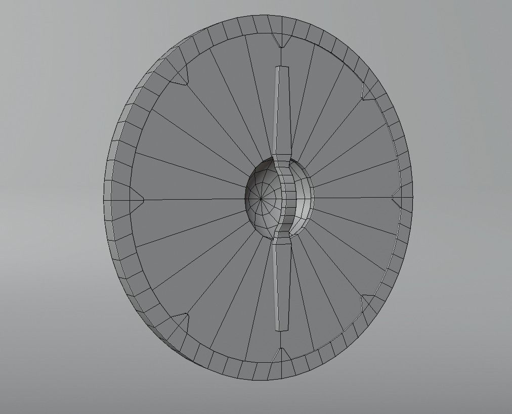 Viking Shield Low-poly 3D model_11