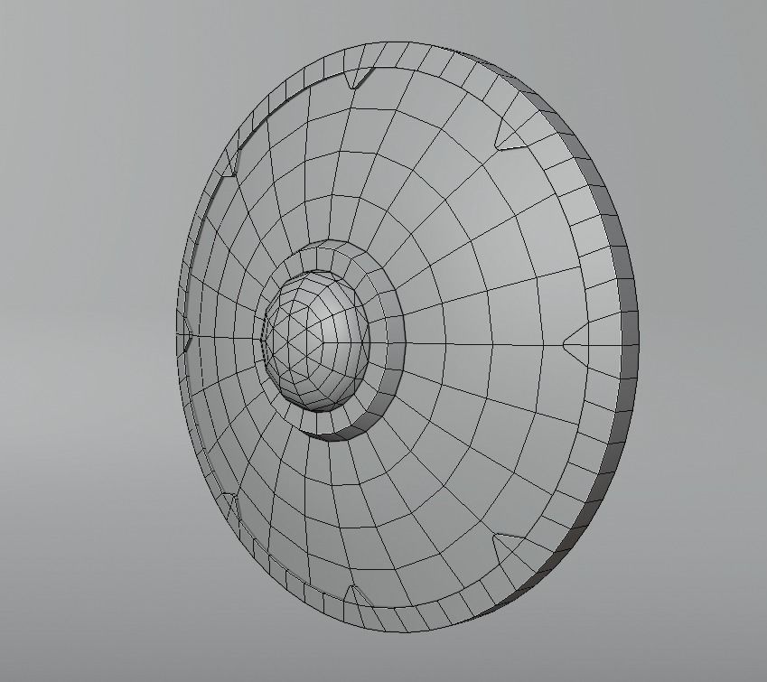 Viking Shield Low-poly 3D model_10