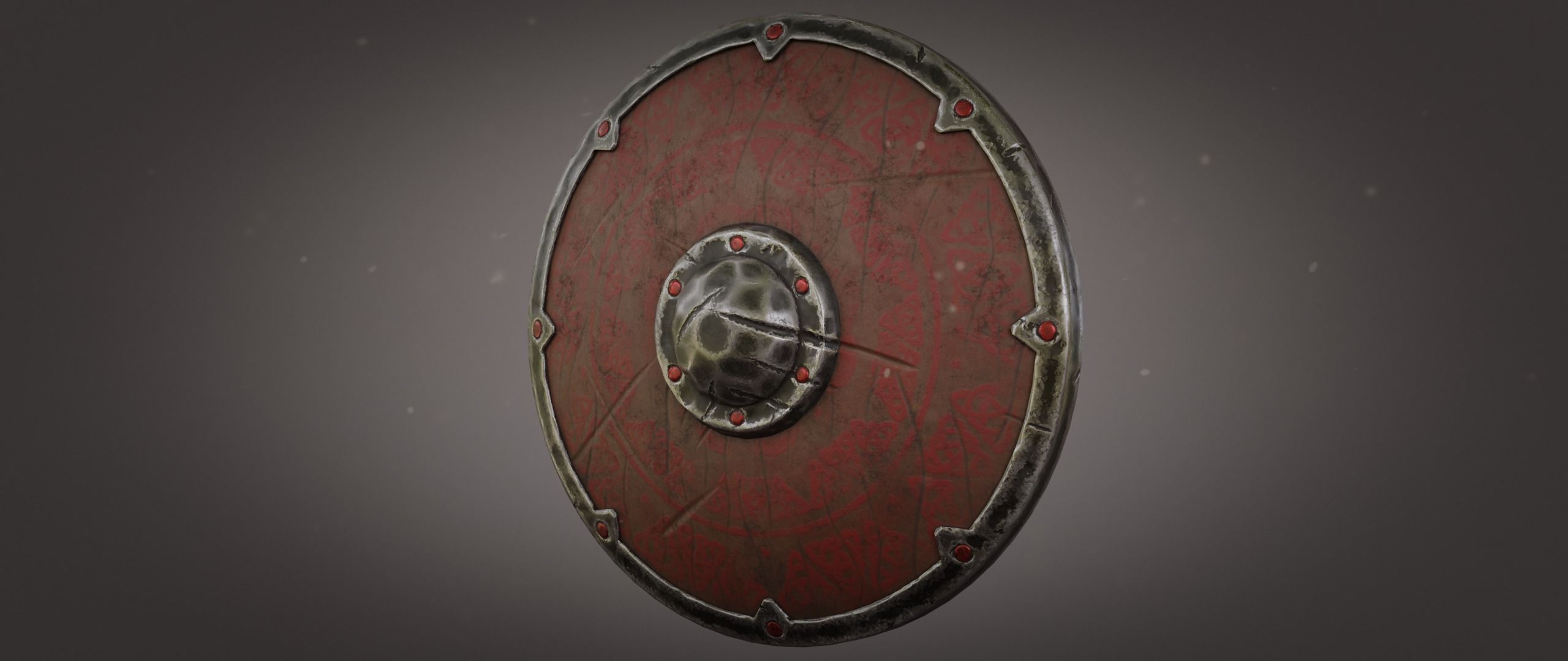 Viking Shield Low-poly 3D model_2