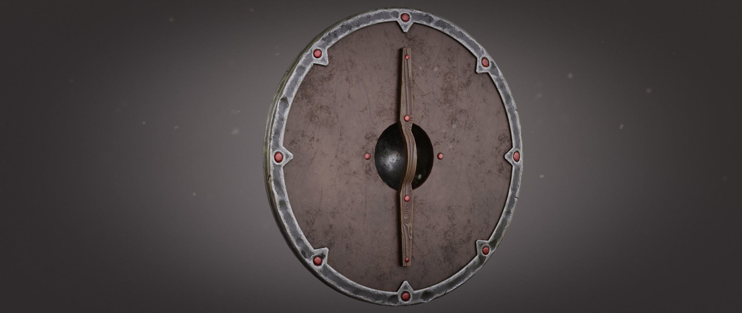 Viking Shield Low-poly 3D model_4